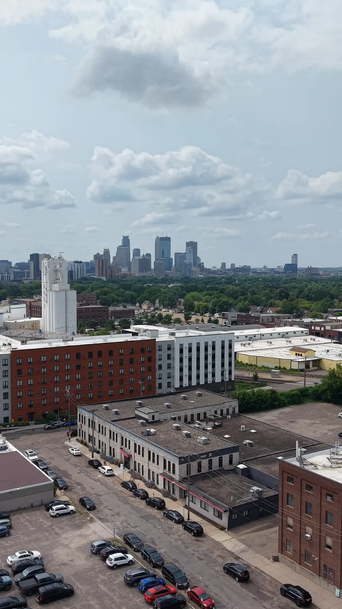 Aerial frame over Northeast Minneapolis